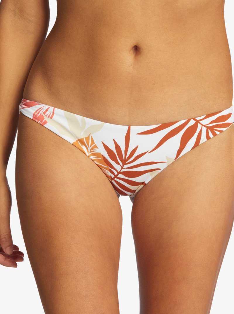 Baked Clay Endless Summer Stri Roxy Printed Beach Classics Cheeky Bikini Bottoms | WRYJTQ751