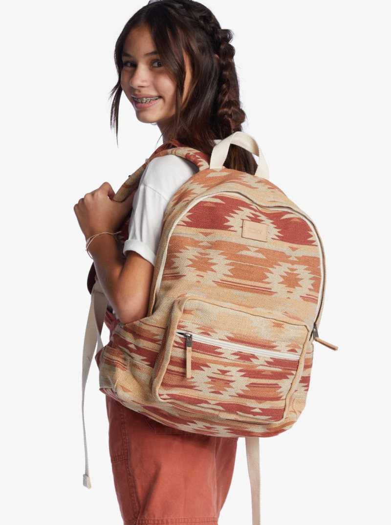 Baked Clay New Spirit Roxy Bird Island 15 L Medium Canvas Backpack | FLSWKD243