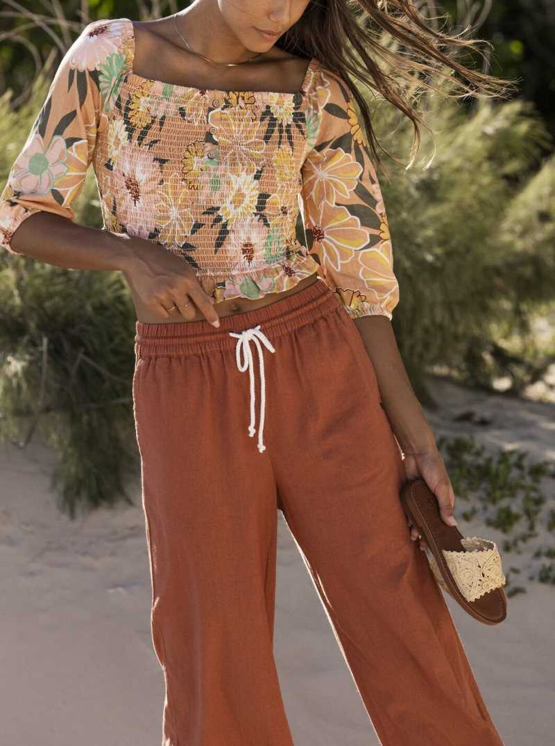 Baked Clay Roxy Lekeitio Beach Pants | FCKNRY108