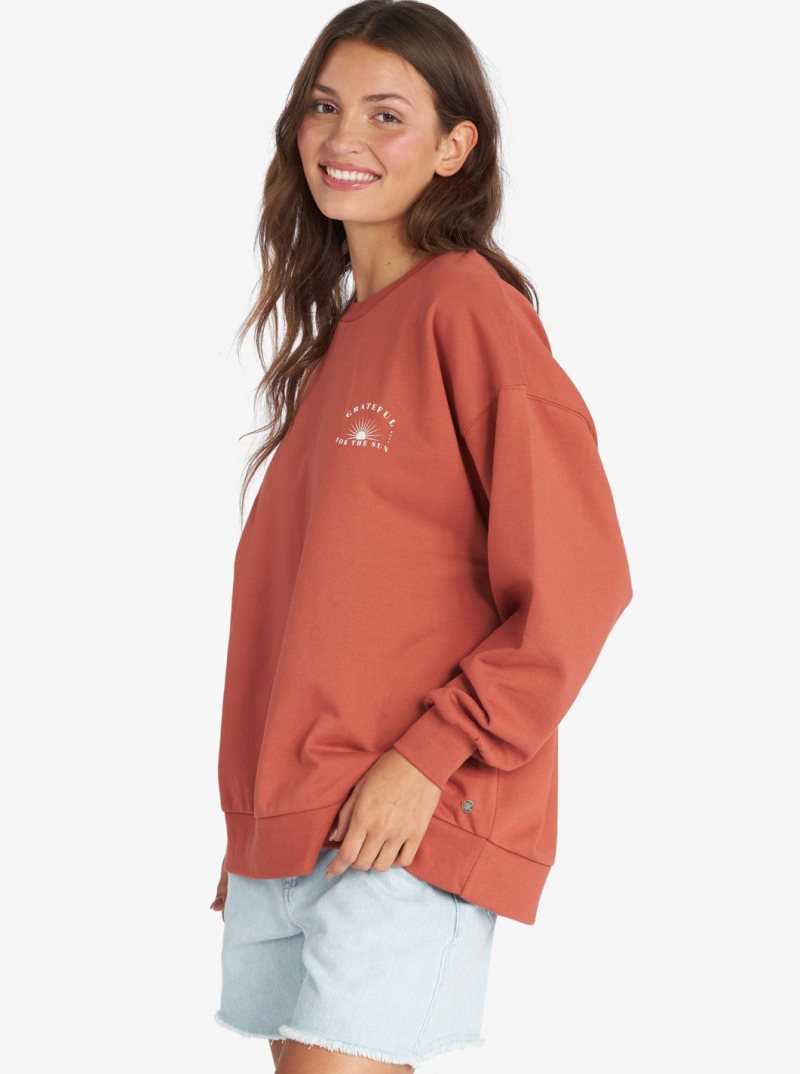 Baked Clay Roxy Morning Hike Pullover Sweatshirt | WVKUJS709