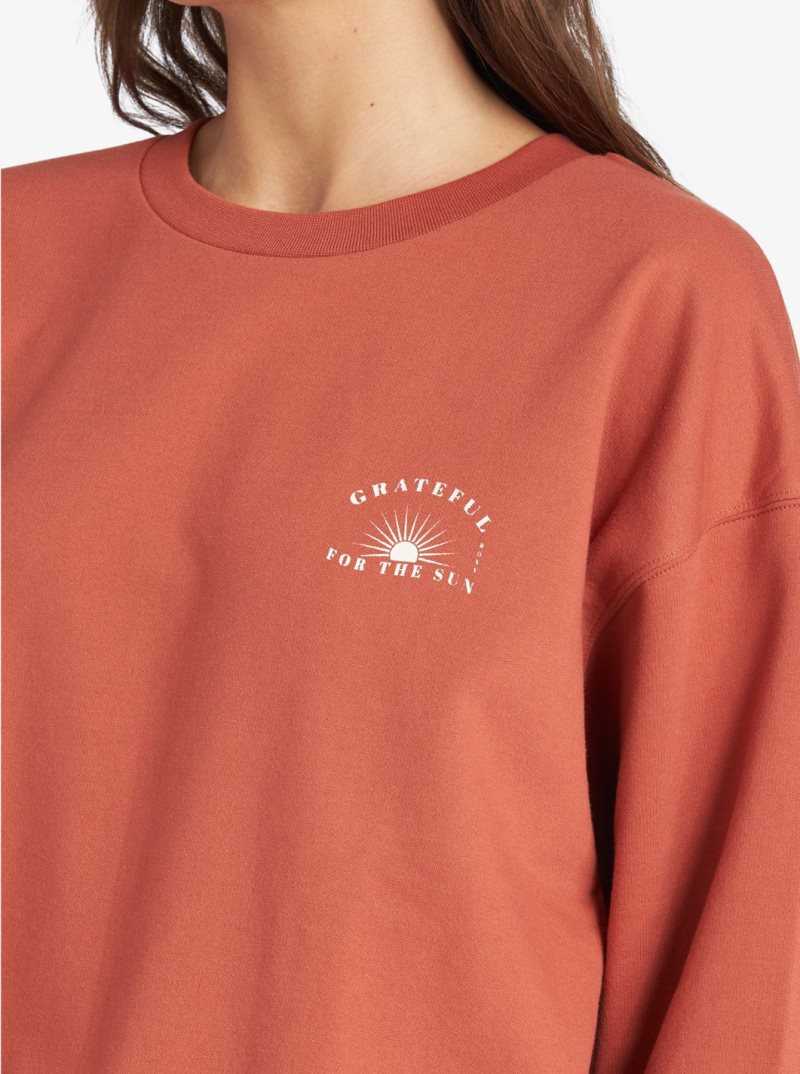 Baked Clay Roxy Morning Hike Pullover Sweatshirt | WVKUJS709