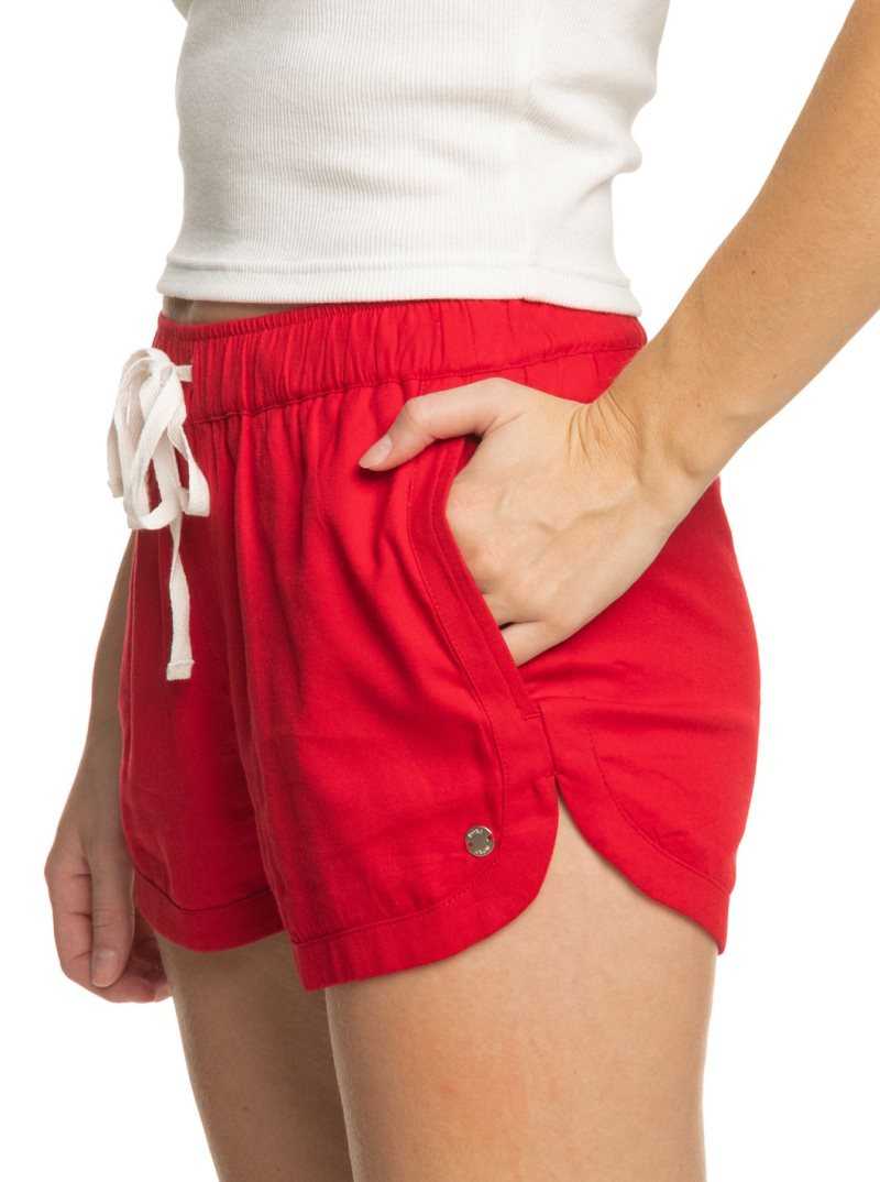 Barbados Cherry Roxy New Impossible Love Elasticized Shorts | WJMBKX569