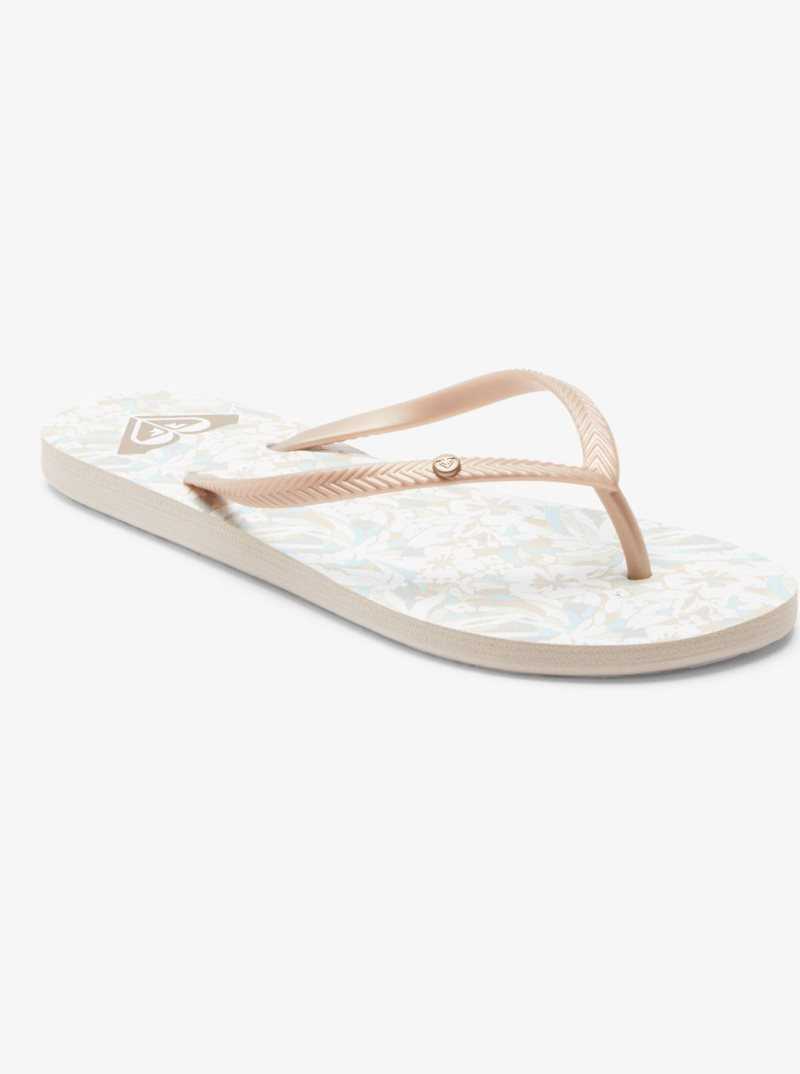 Beige Roxy Bermuda Sandals | OXGVWY083