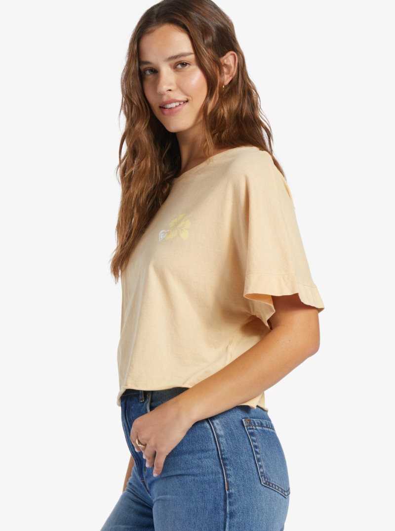 Beige Roxy Better Beach T-Shirt | TWSIHK316