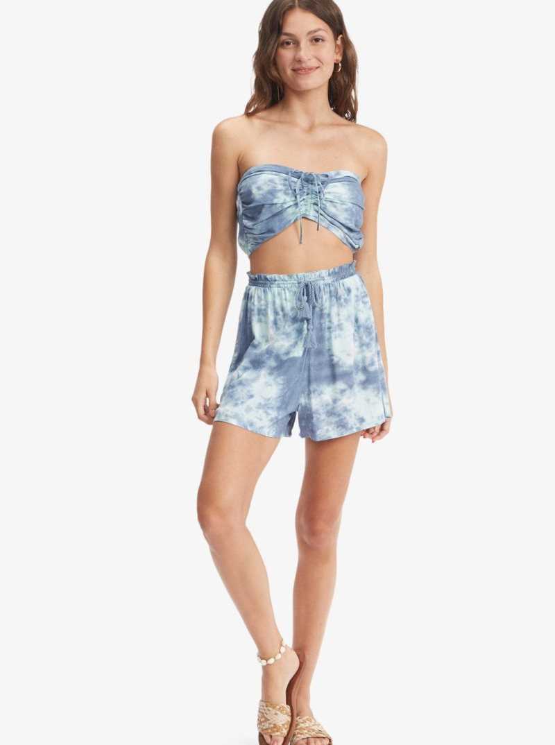 Bijou Blue Long Weekend Roxy Happiness Awaits Beach Shorts | JQBKLH816