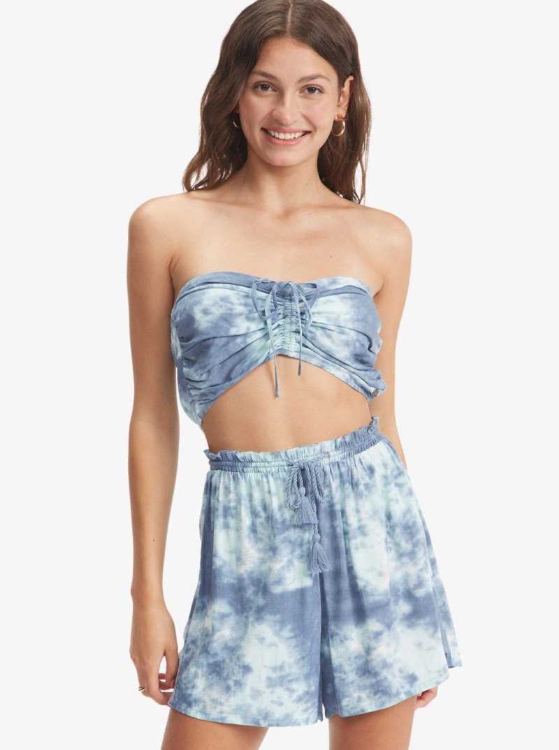 Bijou Blue Long Weekend Roxy Happiness Awaits Beach Shorts | JQBKLH816