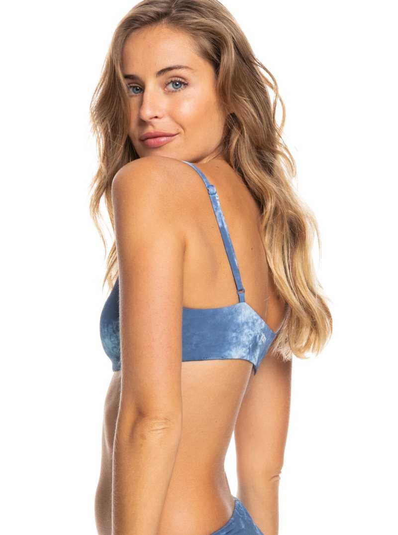 Bijou Blue Long Weekend S Roxy Long Weekend Reversible Triangle Bikini Top | IFZMRS402