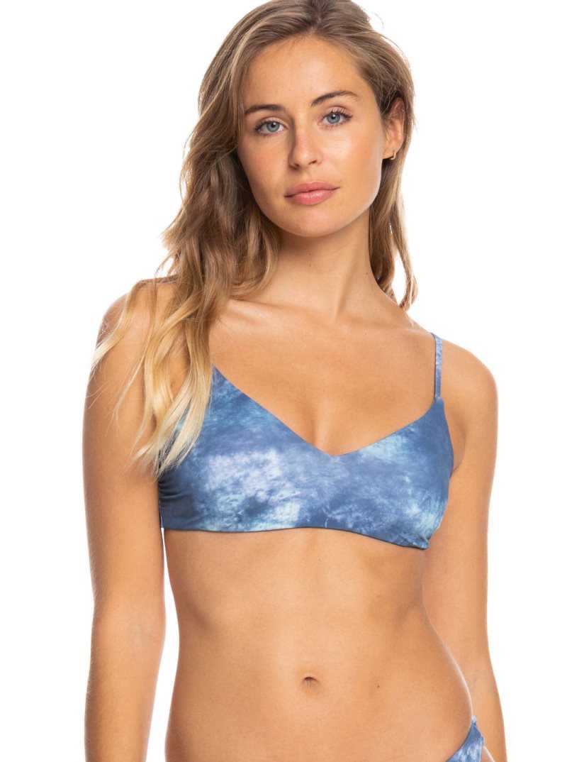 Bijou Blue Long Weekend S Roxy Long Weekend Reversible Triangle Bikini Top | IFZMRS402