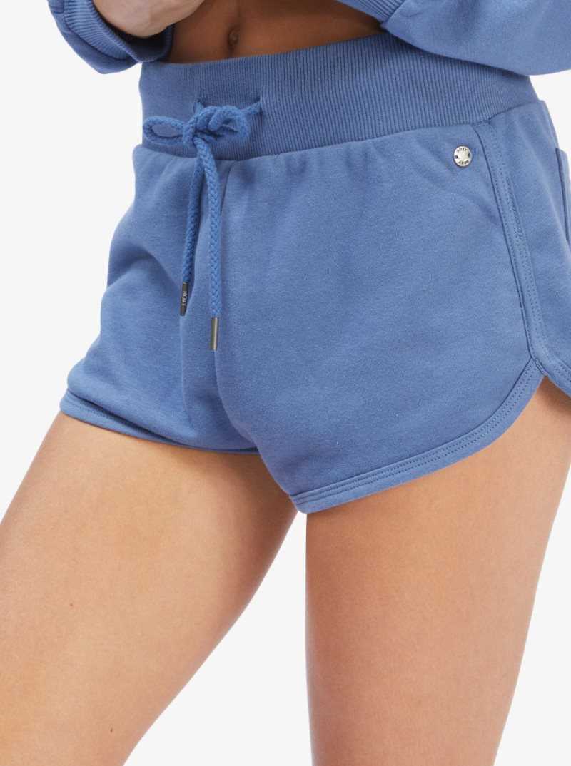 Bijou Blue Roxy Get Going Elastic Waist Shorts | REJQMF704