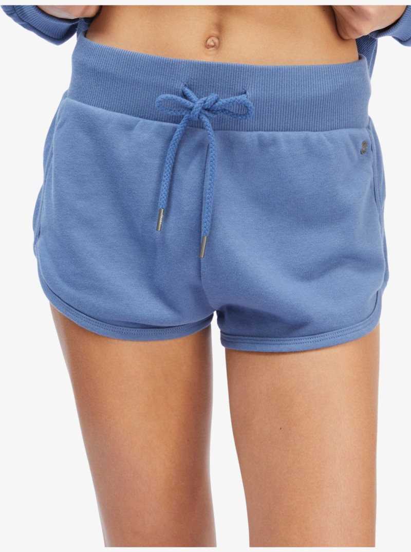 Bijou Blue Roxy Get Going Elastic Waist Shorts | REJQMF704