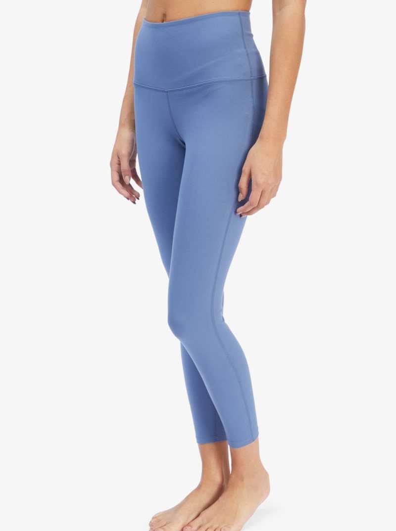 Bijou Blue Roxy Kaileo High Waisted Ankle Length Workout Leggings | HYWXJB731