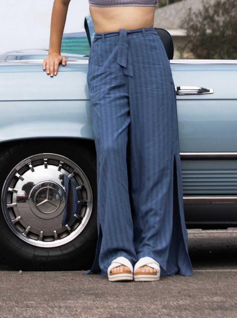 Bijou Blue Roxy Sunkissed Wide Leg Beach Pants | LIXWPJ695