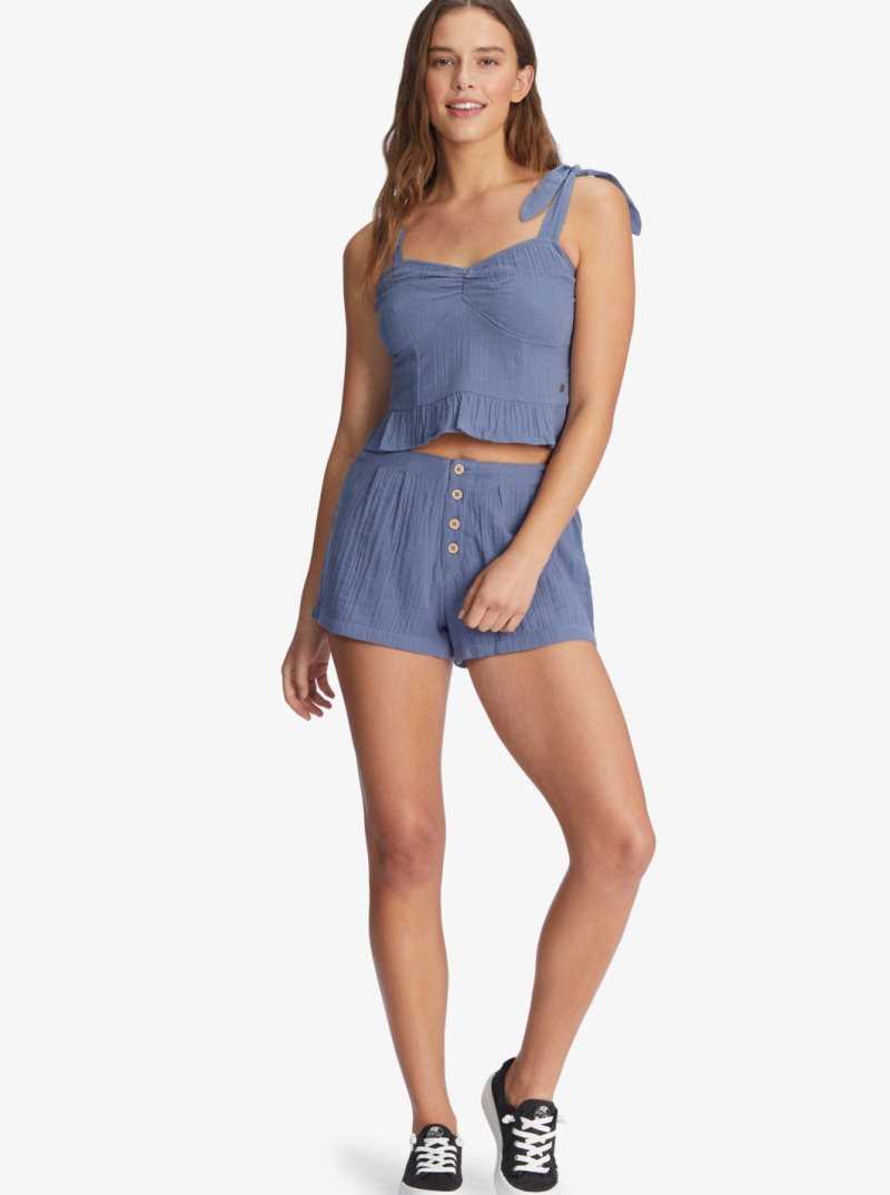 Bijou Blue Roxy Sunset Mind Beach Shorts | TDAVQU974