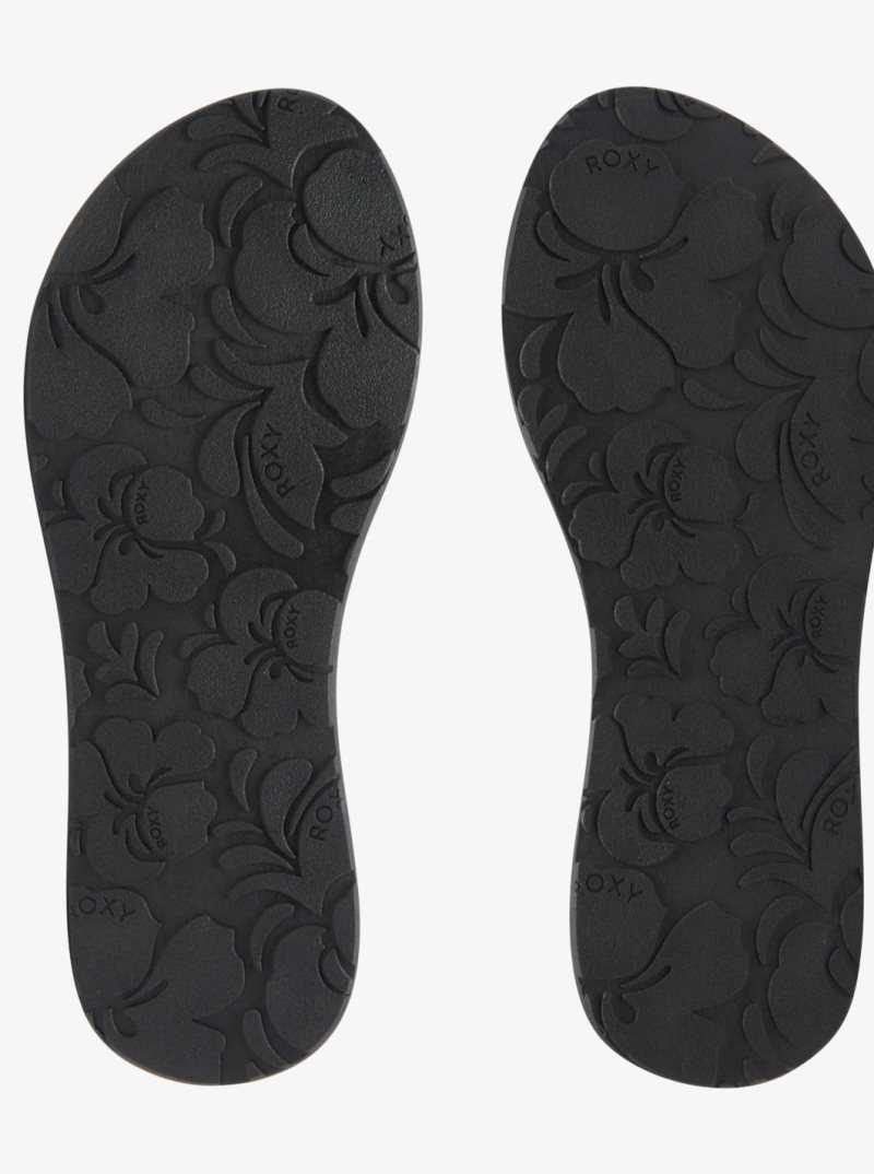 Black Multi Roxy Vista Loreto Flip-Flops | OKIZQT953