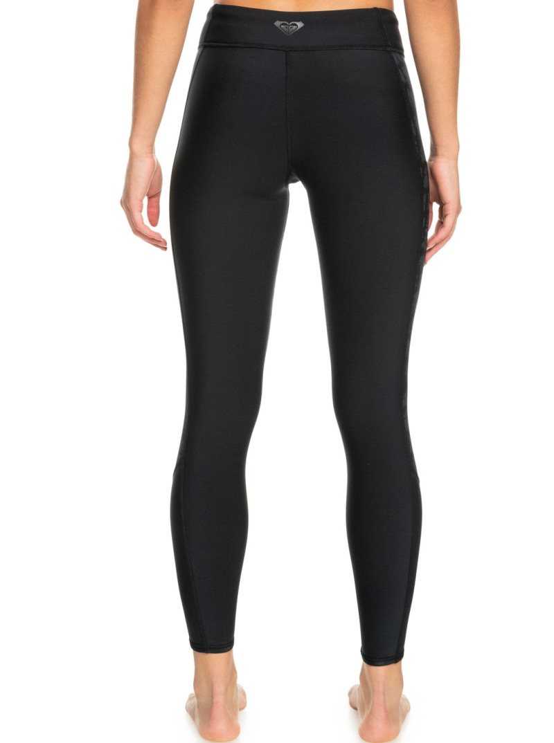 Black Roxy 1mm Swell Series Neoprene Surf Leggings | BYWICG429