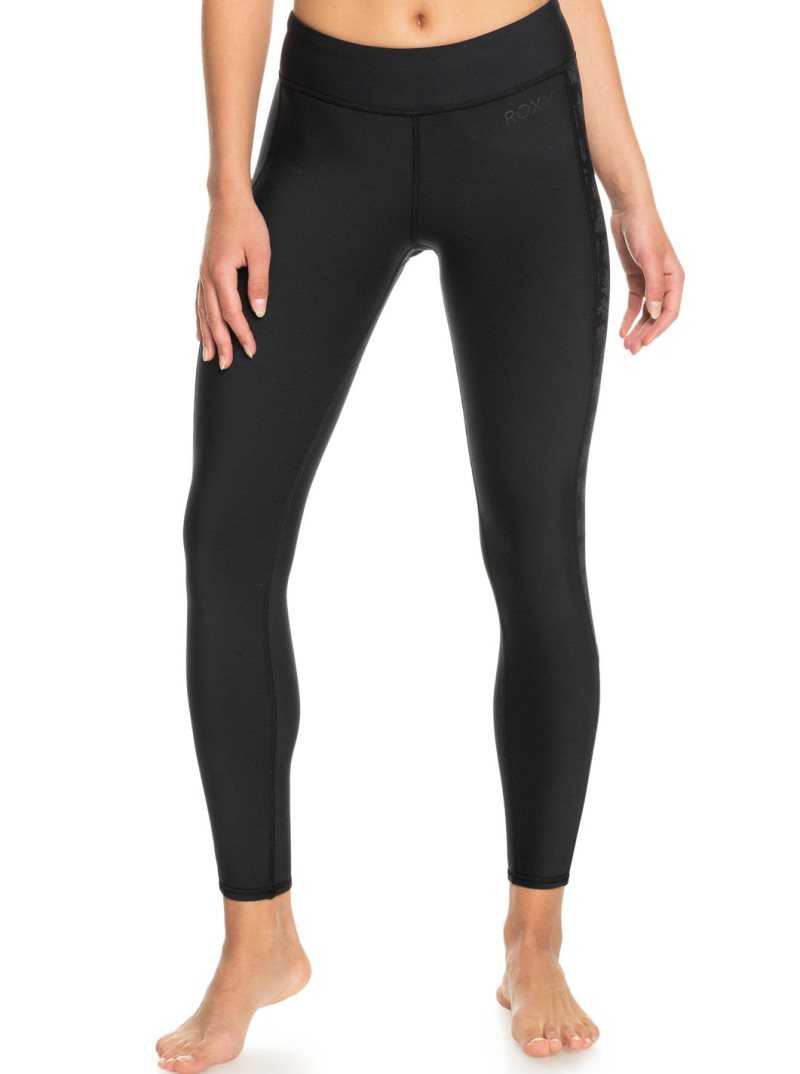 Black Roxy 1mm Swell Series Neoprene Surf Leggings | BYWICG429