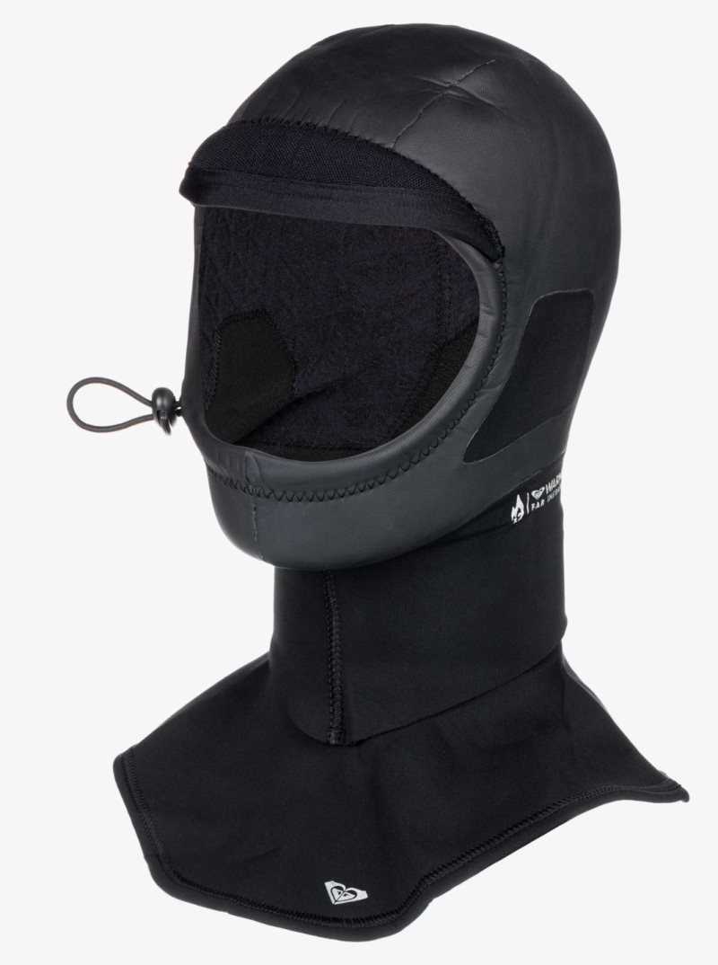 Black Roxy 2mm Elite Wetsuit Hood | NILBCP380