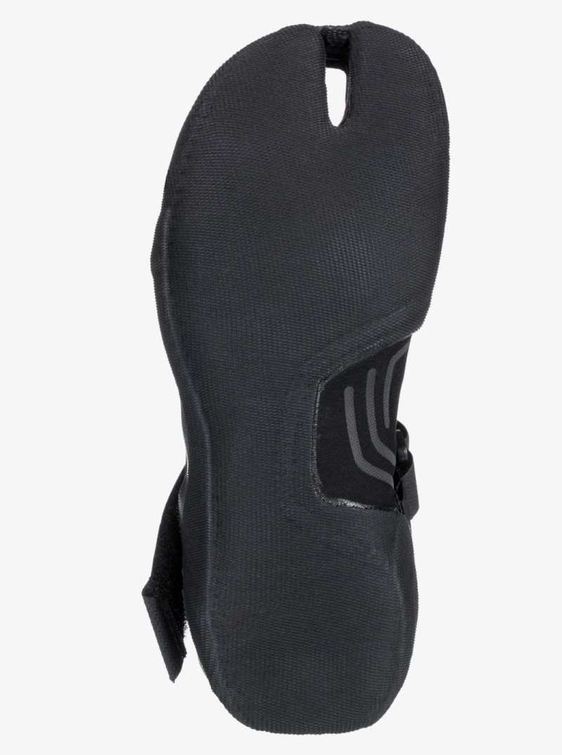 Black Roxy 3mm Elite Split Toe Wetsuit Boots | ENUSVL394