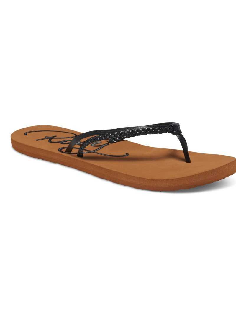 Black Roxy Cabo Sandals | GCRKTD126