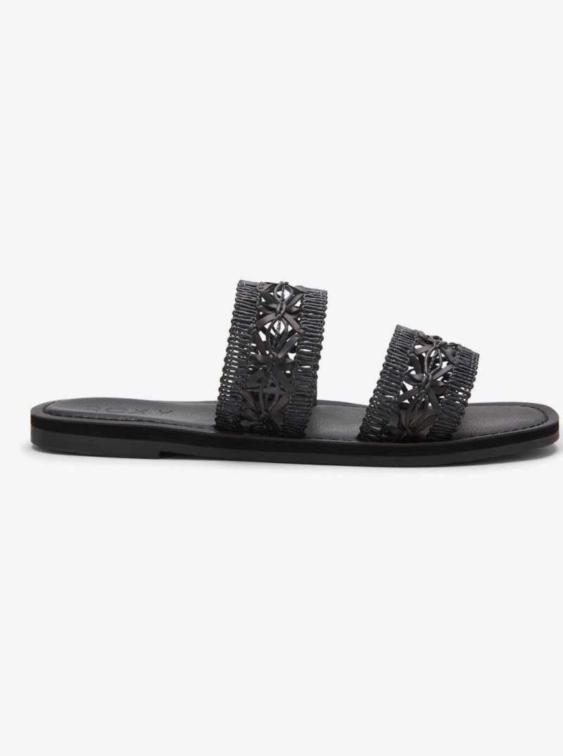 Black Roxy Dafni Sandals | WDKEOU246