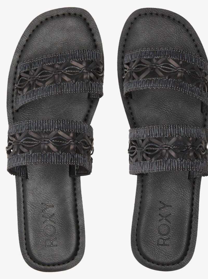 Black Roxy Dafni Sandals | WDKEOU246