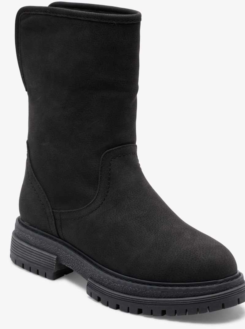 Black Roxy Fall Slip-On Boots | HWLAXZ693