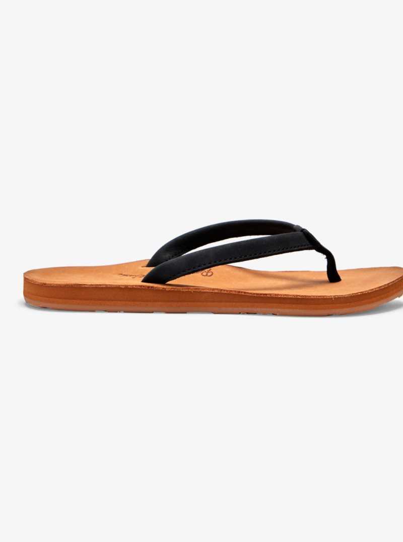 Black Roxy Lorraine Slim Sandals | XQRCYF891