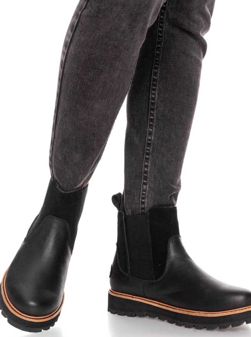 Black Roxy Marren Chelsea Boots | WHFBDK840