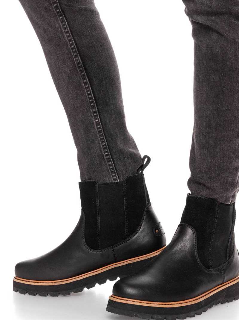 Black Roxy Marren Chelsea Boots | WHFBDK840