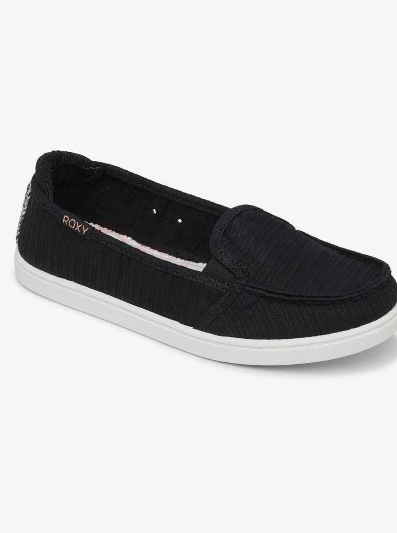 Black Roxy Minnow Slip-On Shoes | DKGNZF186