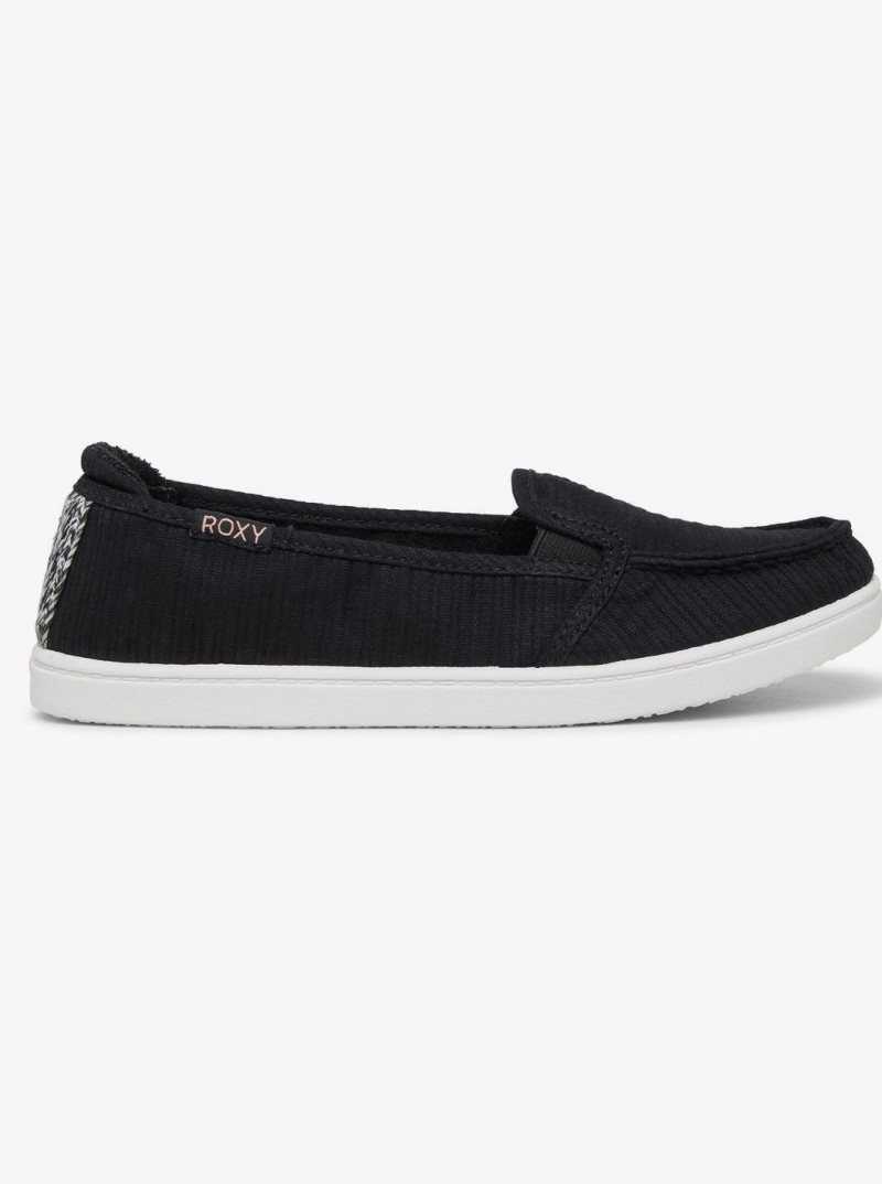 Black Roxy Minnow Slip-On Shoes | DKGNZF186