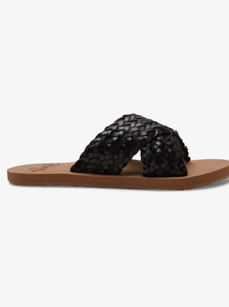 Black Roxy Roselani Sandals | YFCKJX692