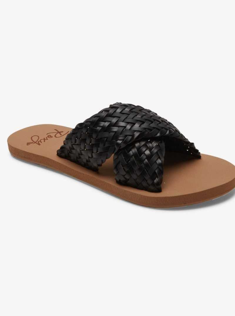 Black Roxy Roselani Sandals | YFCKJX692