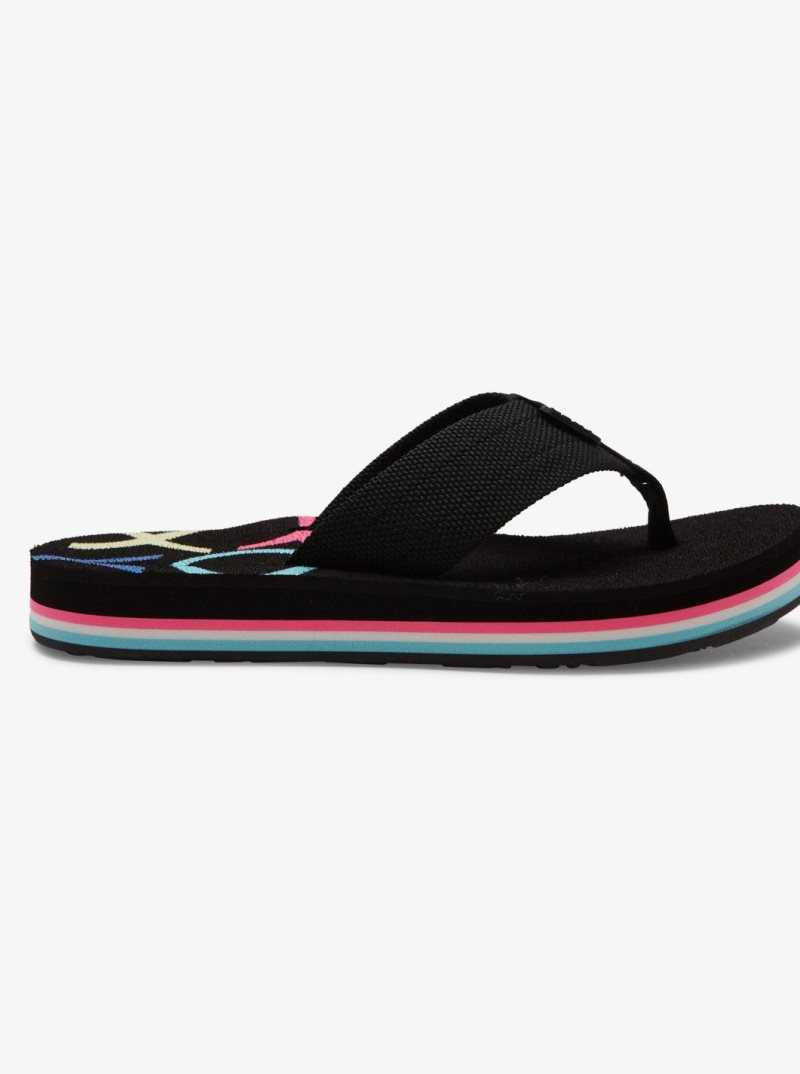 Black Roxy Send It Sandals | CDBEXS946