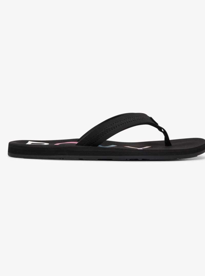 Black Roxy Vista Flip-Flops | ZUMGCB360