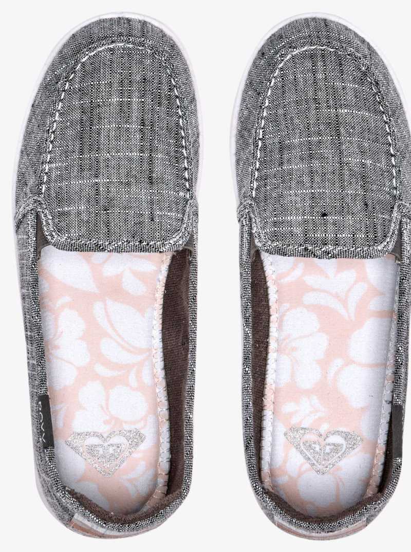 Black Wash Roxy Minnow Slip-On Shoes | NTFRJX530