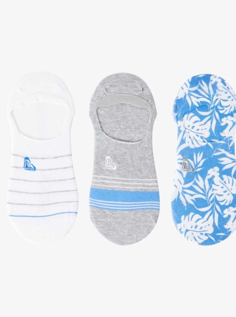 Blue Roxy 3-Pack No-Show Socks | TXCSAM267