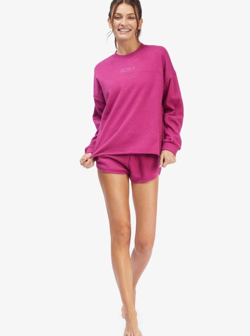 Boysenberry Roxy Come Around Crewneck Sweatshirt | FNKQJA407