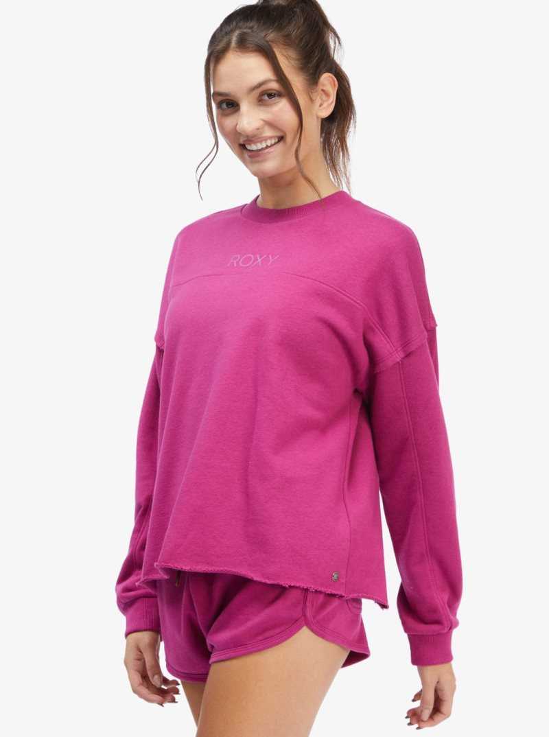 Boysenberry Roxy Come Around Crewneck Sweatshirt | FNKQJA407