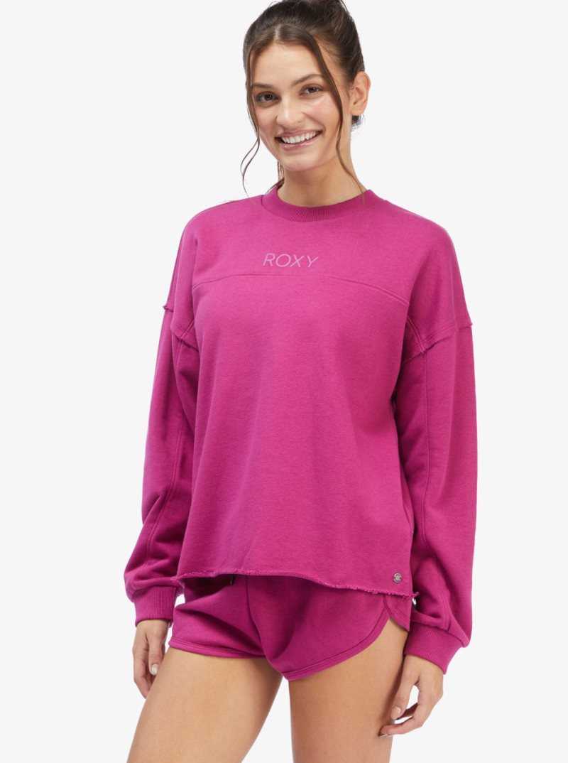 Boysenberry Roxy Come Around Crewneck Sweatshirt | FNKQJA407