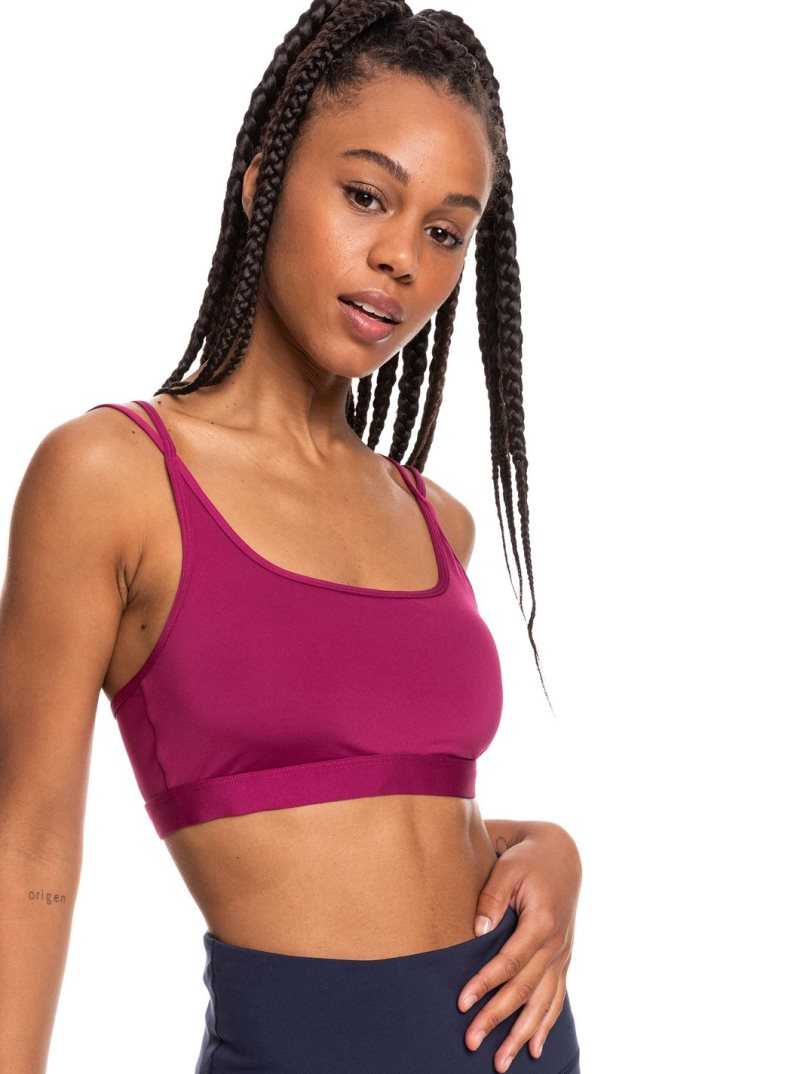 Boysenberry Roxy Feel Like Me Low Support Sports Bra | UZQJYC934