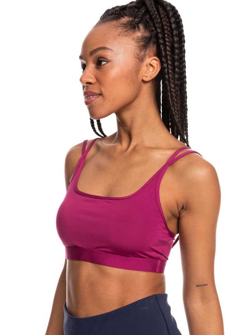 Boysenberry Roxy Feel Like Me Low Support Sports Bra | UZQJYC934