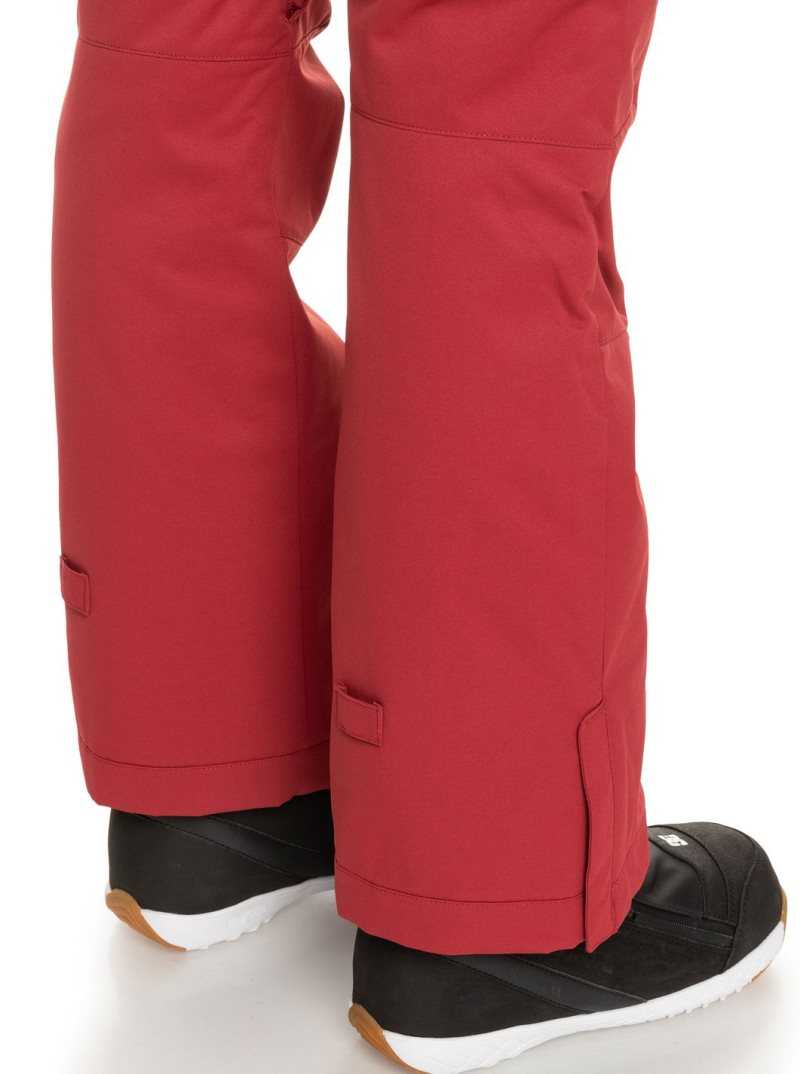 Brick Red Roxy Diversion Insulated Snow Pants | EFYTDL491