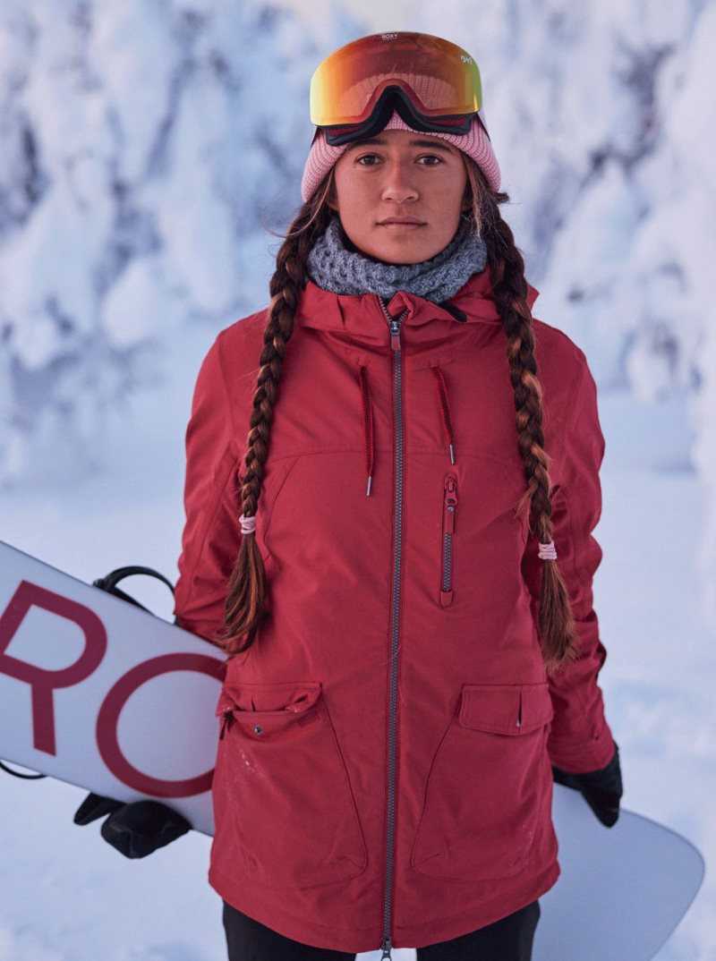 Brick Red Roxy Stated WarmLink Snow Jacket | ISEHVC561