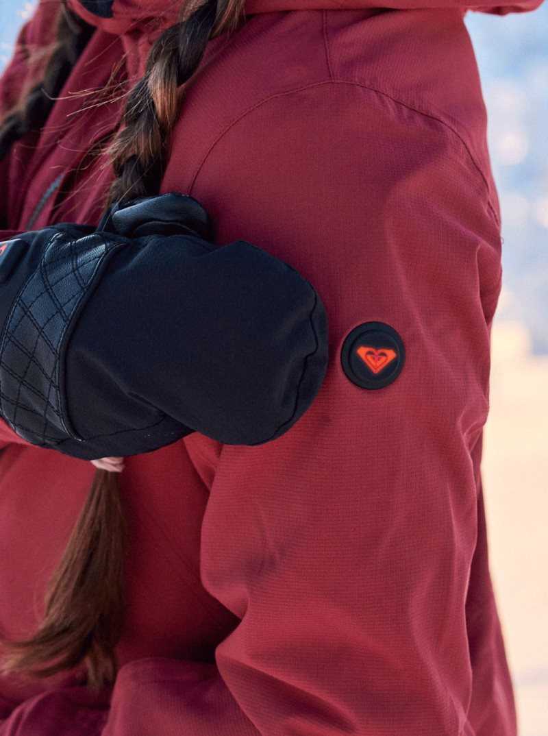 Brick Red Roxy Stated WarmLink Snow Jacket | ISEHVC561