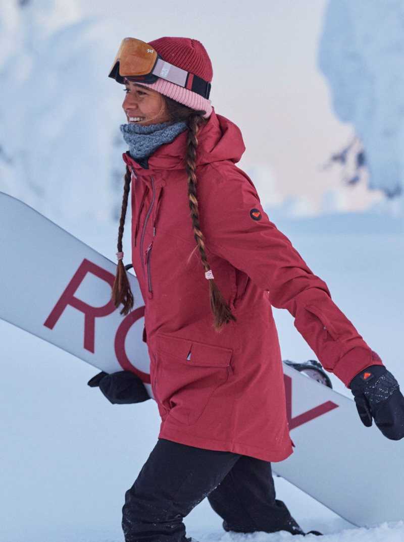 Brick Red Roxy Stated WarmLink Snow Jacket | ISEHVC561