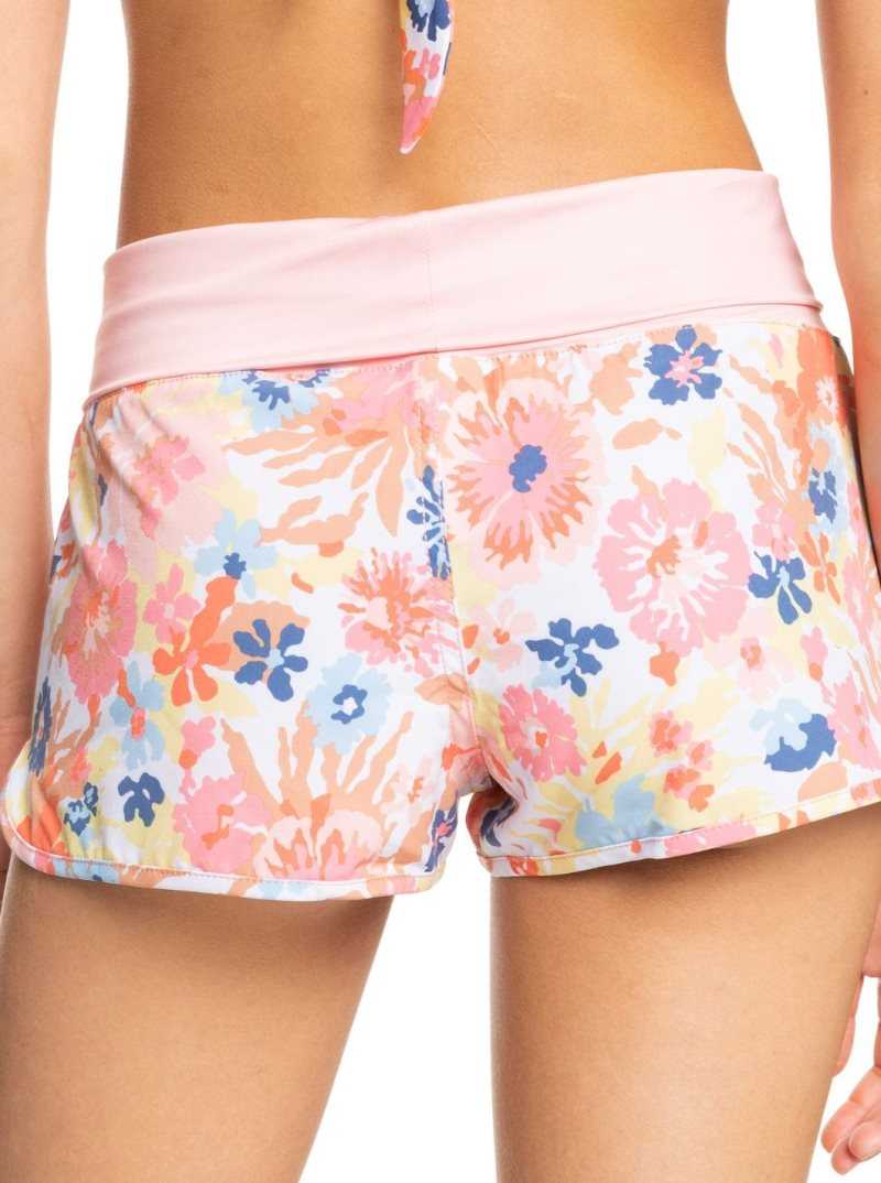 Bright White Floral Escape S Roxy Endless Summer 2' Boardshorts | ZBOKYU470