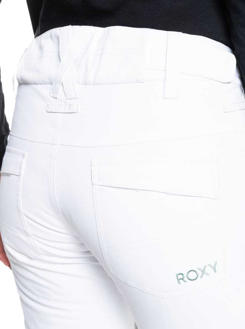 Bright White Roxy Backyard Snow Pant | ZKERLN095