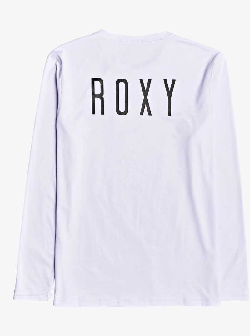 Bright White Roxy Enjoy Waves Long Sleeve UPF 50 Rashguard | BDWZRC679