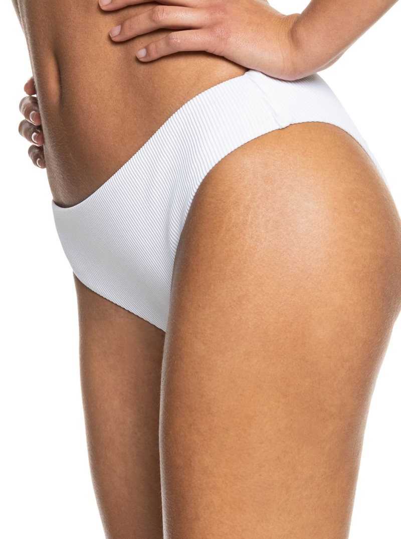 Bright White Roxy Love The Comber Hipster Bikini Bottoms | KWDHBA053